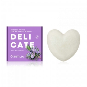 Твердая плитка для интимной гигиены INTILIA с экстрактом алоэ и розмарина, 50 г